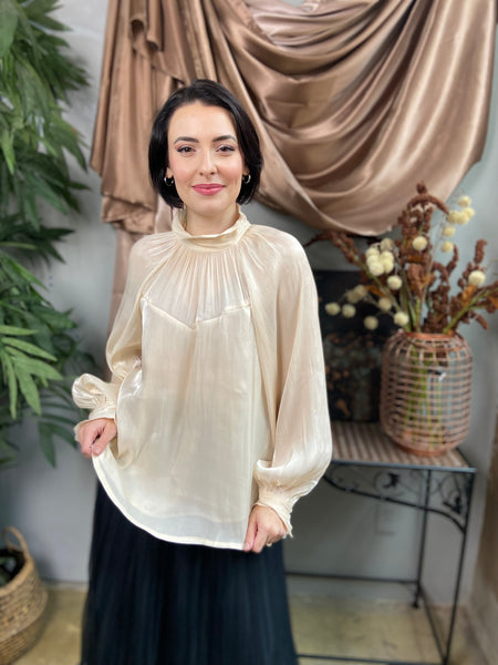 Kelsey Champagne Sweetheart Blouse