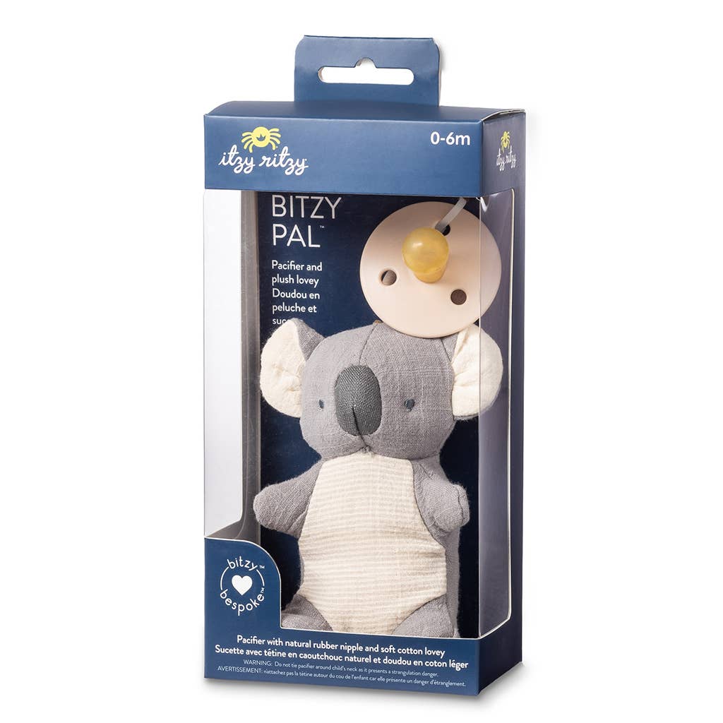 Bitzy Pal Natural Rubber Pacifier & Plush: Bear