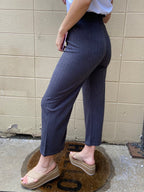 Kaia Charcoal Wide Leg Knit Pants - MK Threads Boutique