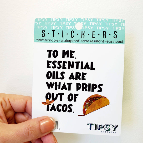 Essential Oils Taco Vinyl Sticker