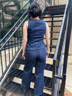 Stephani Denim Sleeveless Vest
