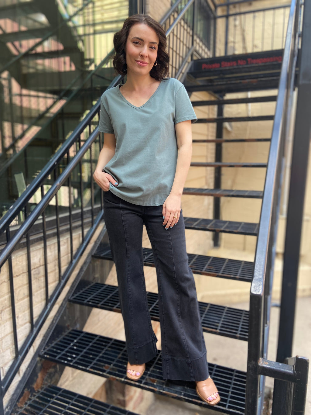 Thea Teal Short Sleeve Full Length Top - MK Threads Boutique