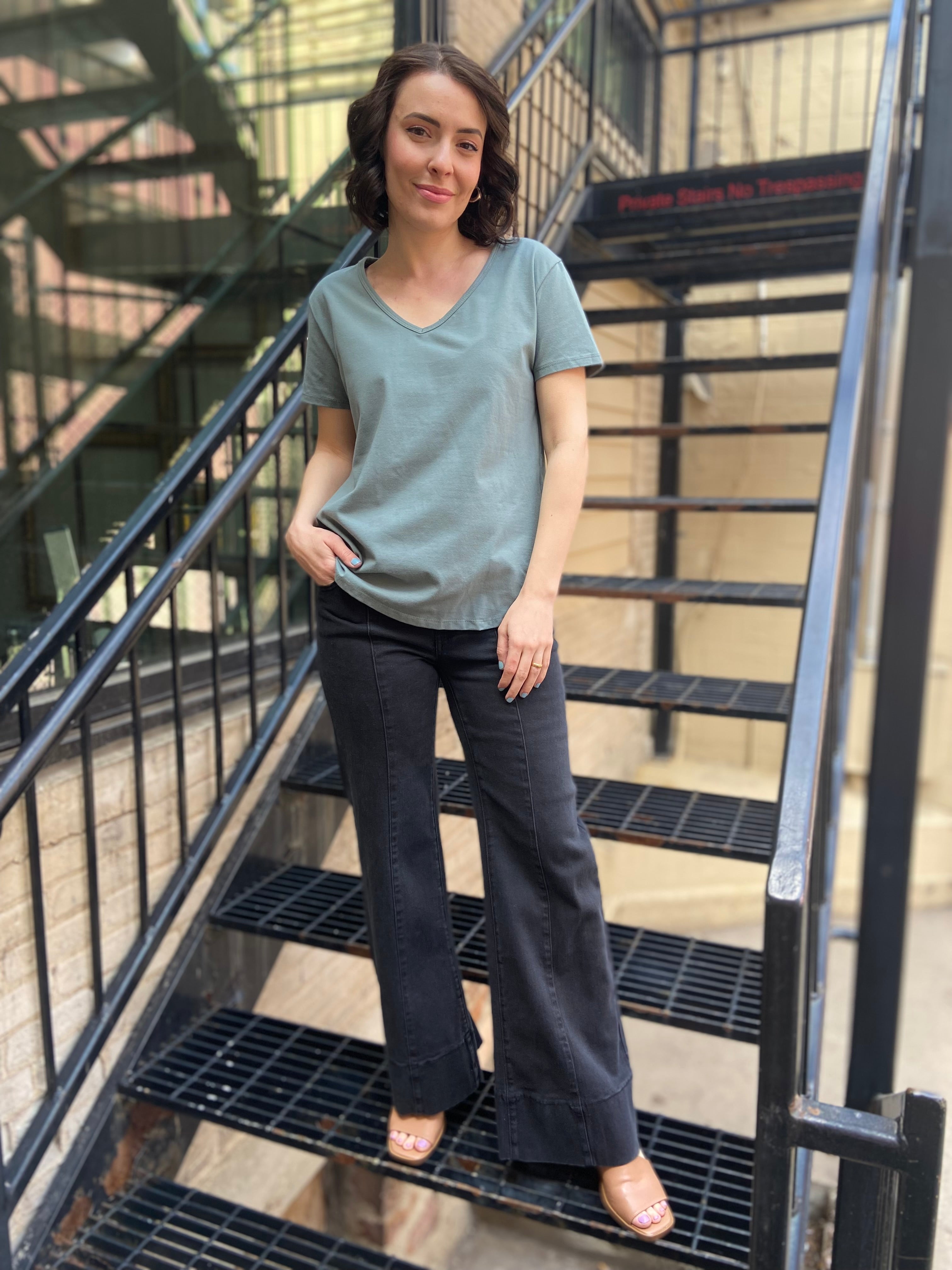 Thea Teal Short Sleeve Full Length Top - MK Threads Boutique