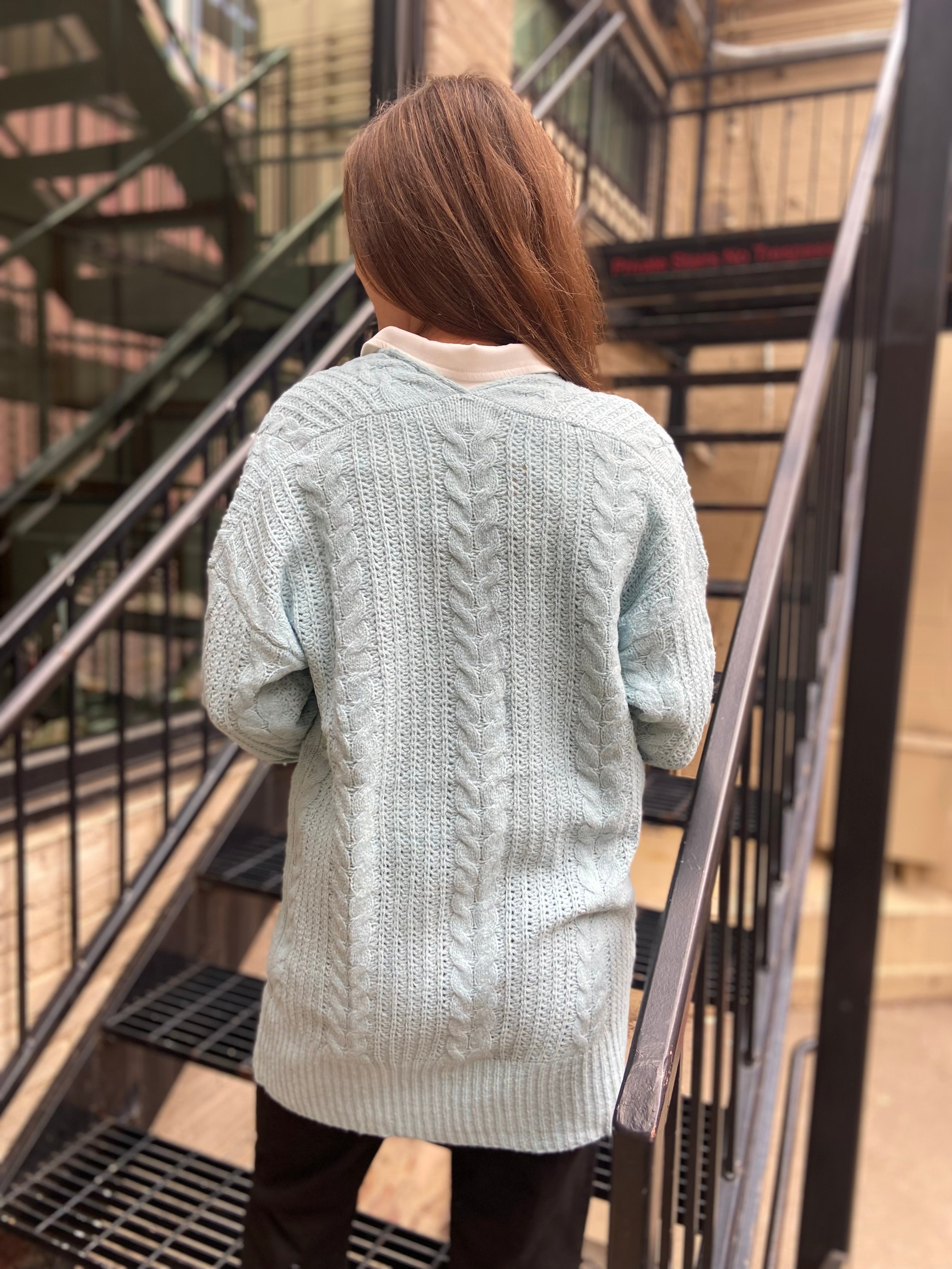 Wendy Blue Long Cardigan