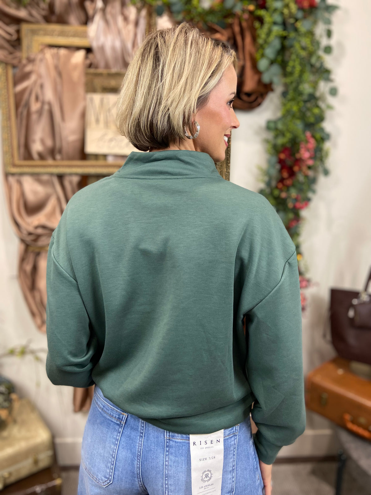 Joan Green Scuba Half Zip Sweater