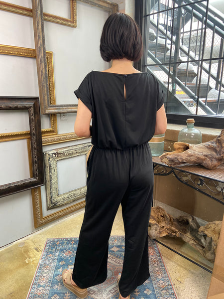 Aero Black Wide Leg Jumpsuit