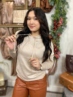 Nancy Khaki Hooded Sweater