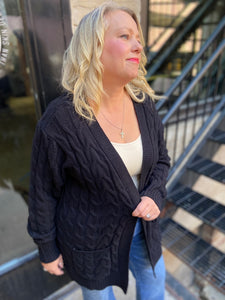 Vicki Black Plus Size Sweater Cardigan