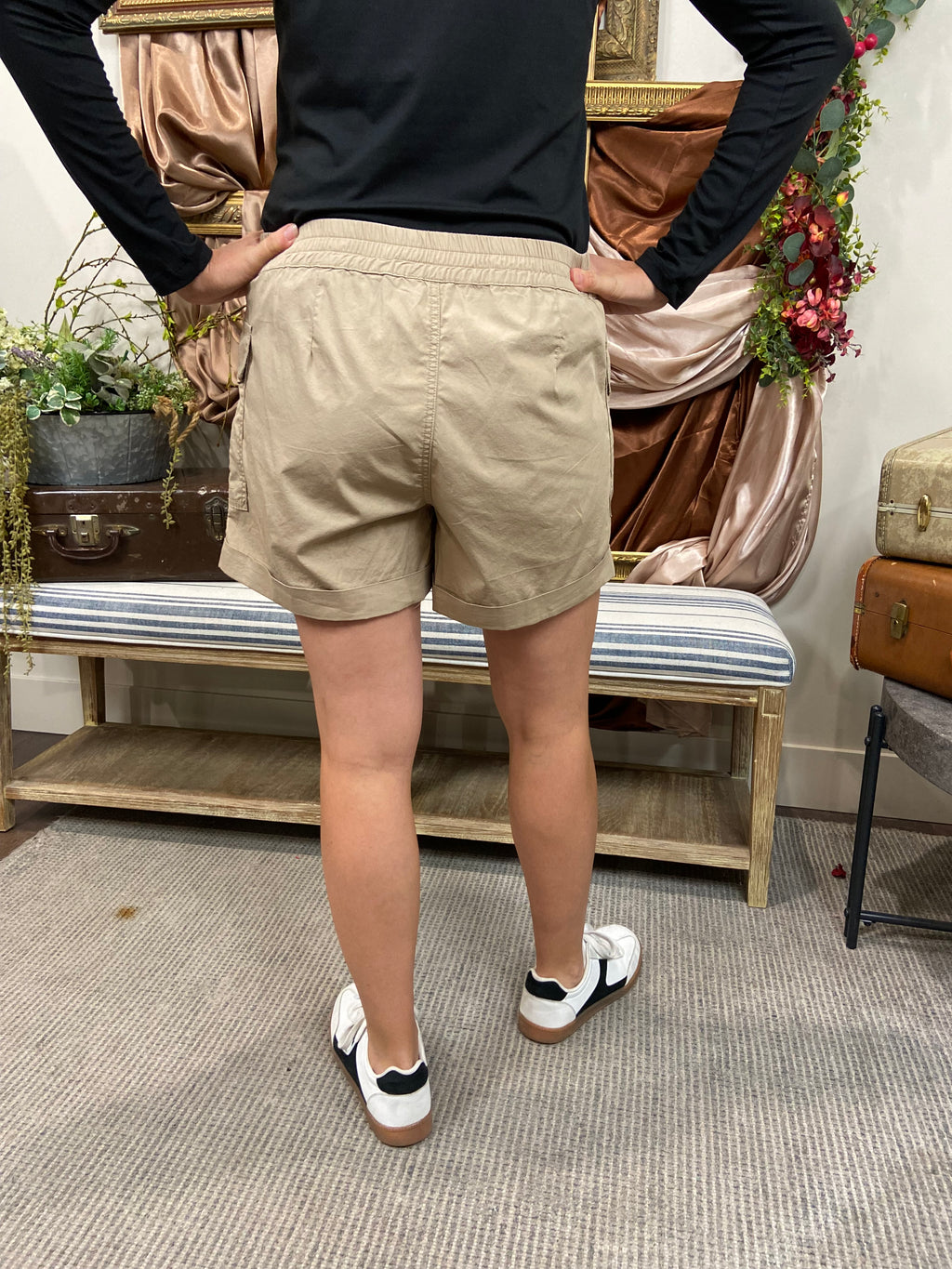 Quinn Taupe Cargo Shorts - MK Threads Boutique