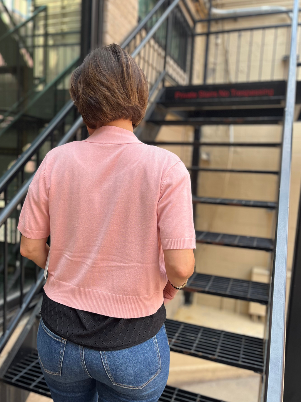 Lizeth Dusty Pink Short Sleeve Cardigan