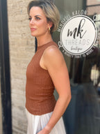 Elle Copper Knit Tank Top