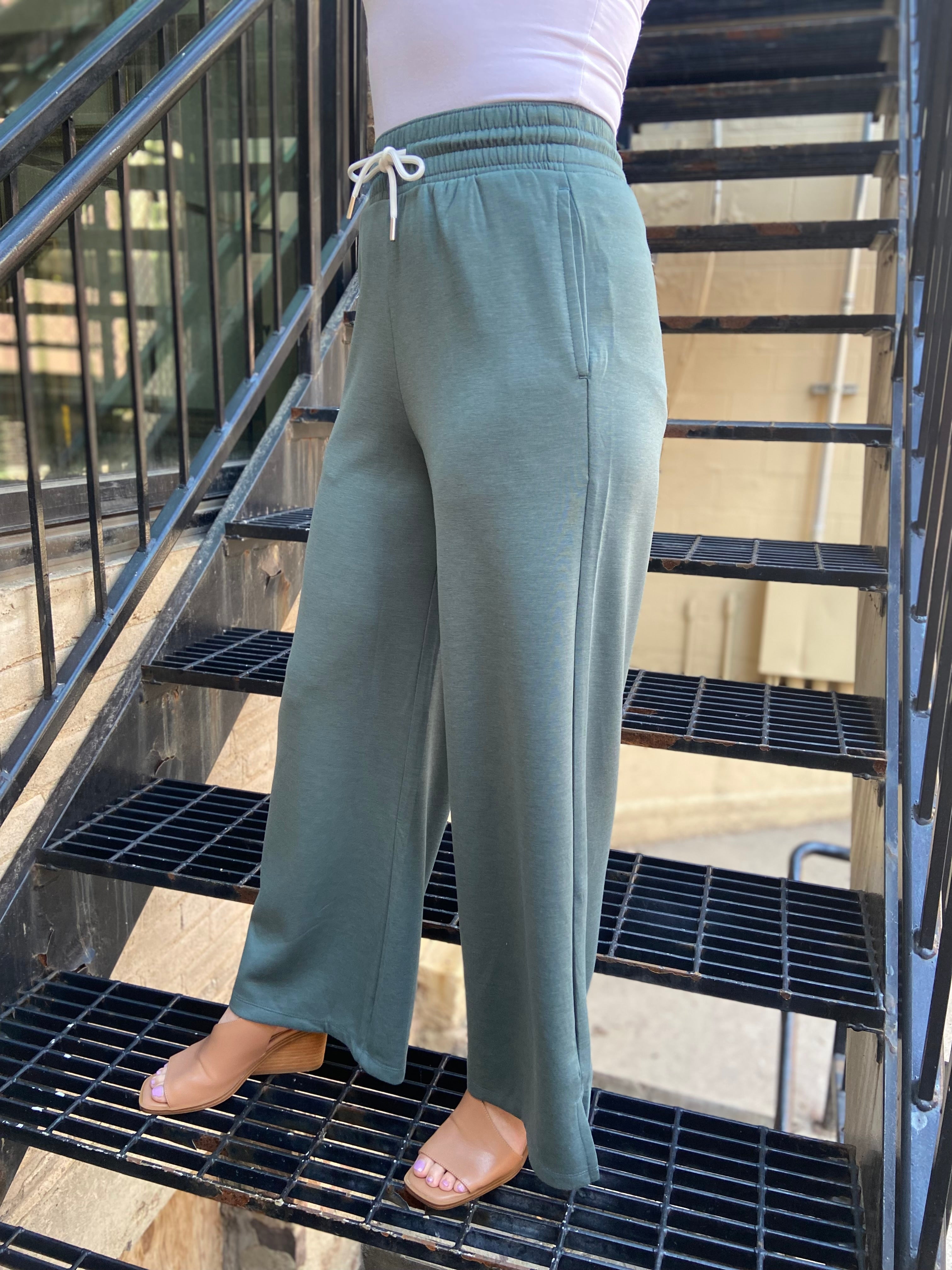 Romi Ash Jade Scuba Drawstring Pants - MK Threads Boutique