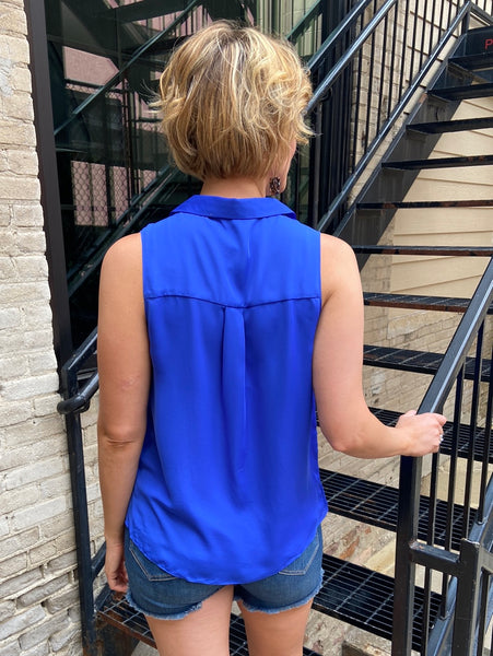 Elowen Capri Blue Sleeveless Top