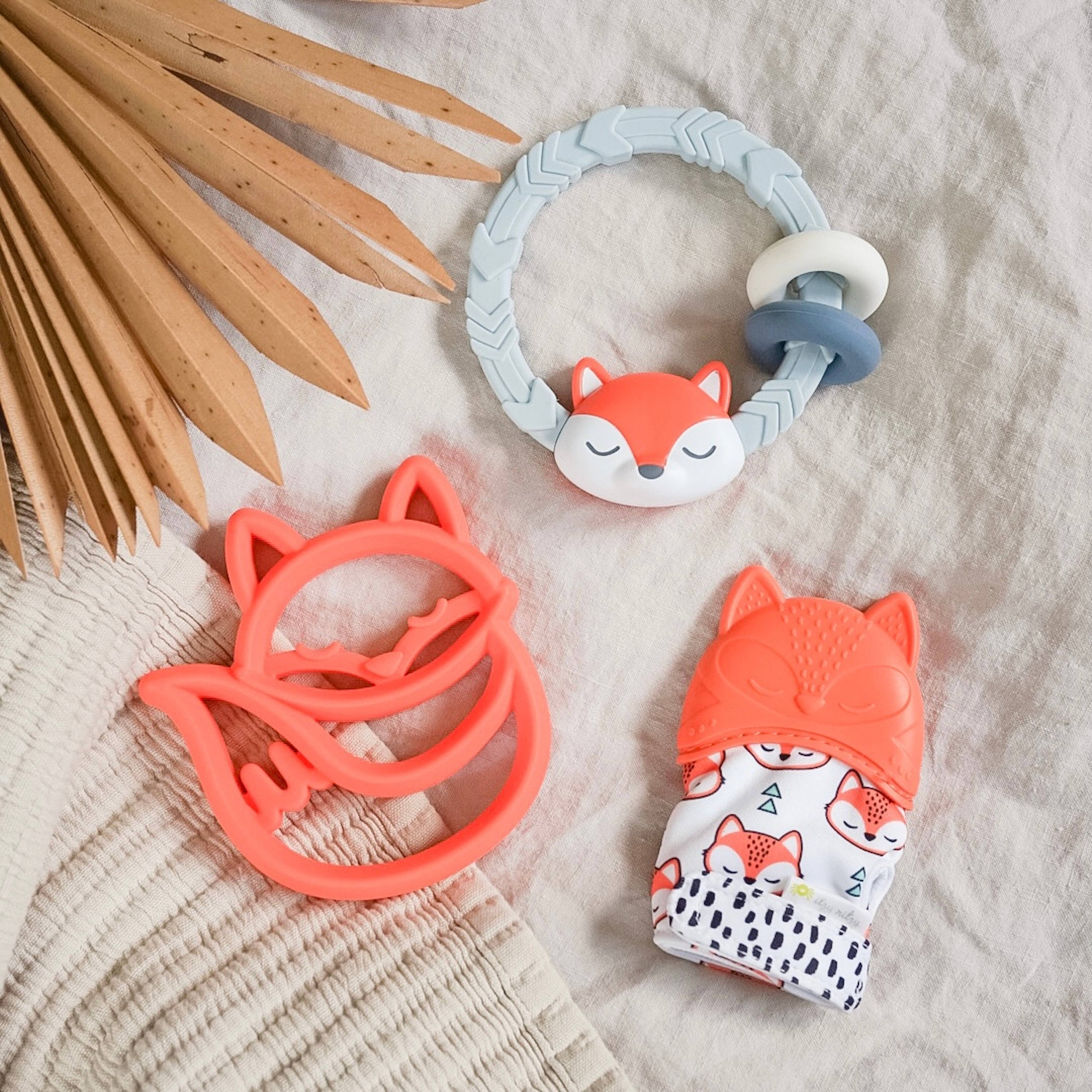 Ritzy Rattle™ Silicone Teether Rattles: Dino