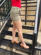 Ada Olive Basic Drawstring Shorts - MK Threads Boutique