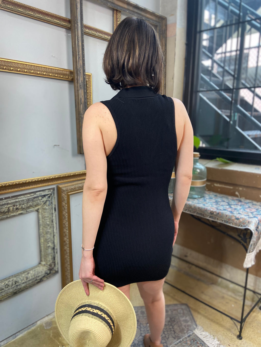 Cleo Black V Neck Mini Dress - MK Threads Boutique