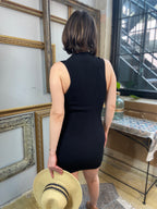 Cleo Black V Neck Mini Dress - MK Threads Boutique