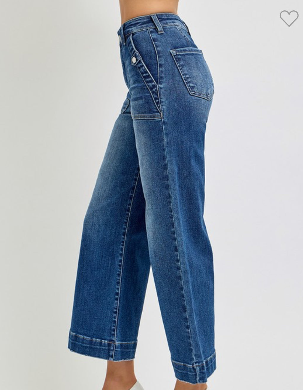 Josh High Rise Cropped Dark Wash Risen Jeans