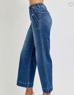 Josh High Rise Cropped Dark Wash Risen Jeans