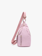 Nikki Dual Compartment Crossbody Sling Bag: Navy