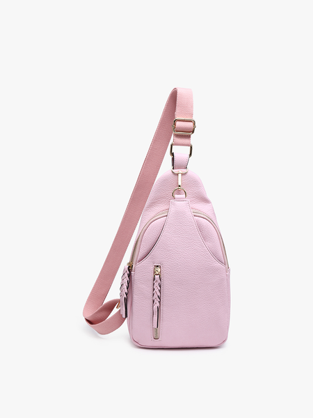 Nikki Dual Compartment Crossbody Sling Bag: Light Olive