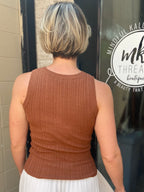Elle Copper Knit Tank Top