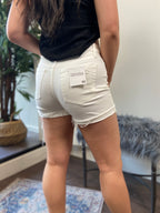 Rowan White Cuffed Jean Shorts - MK Threads Boutique