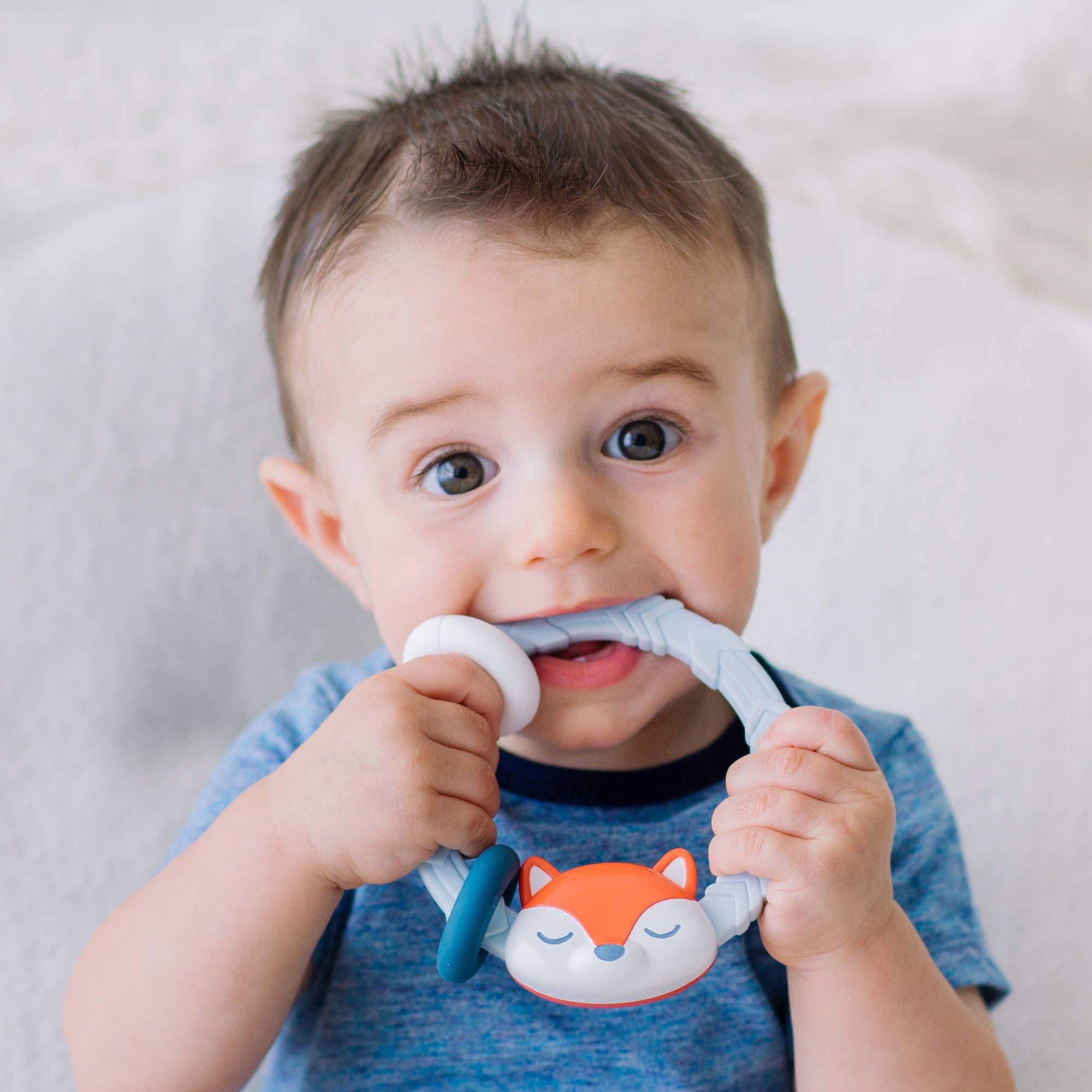 Ritzy Rattle™ Silicone Teether Rattles: Dino