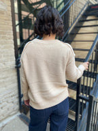 Maura Ivory V Neck Sweater