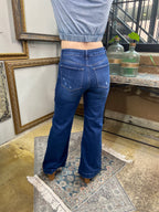 Rhea Dark High Waisted Wide Leg EnJean Jeans