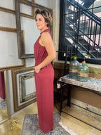 Nancy Rose Sleeveless Wide Leg Jumpsuit