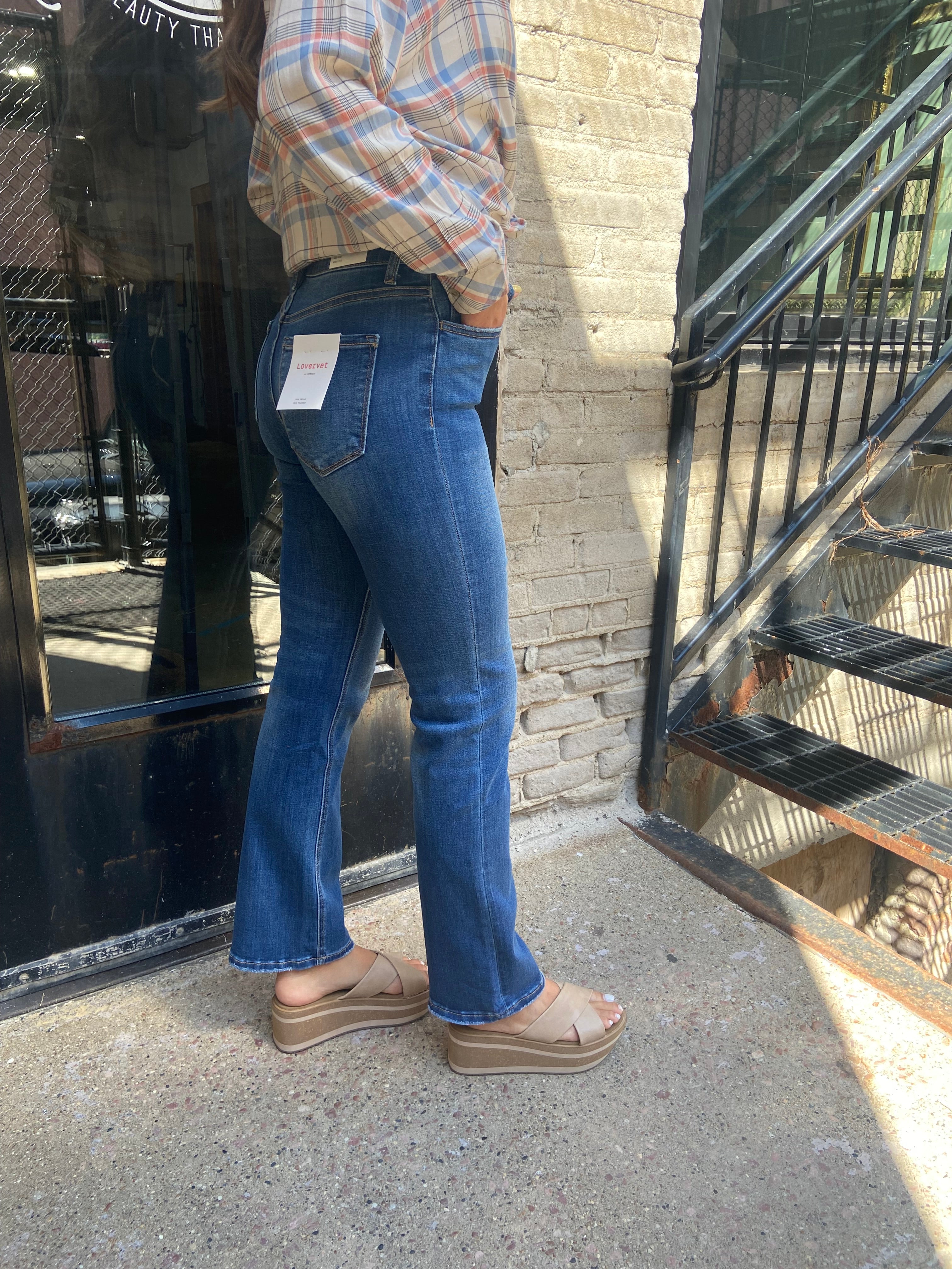 Victor Lovervet Mid Rise Dark Wash Jeans - MK Threads Boutique