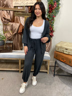 Kayla Charcoal Soft Risen Cardigan