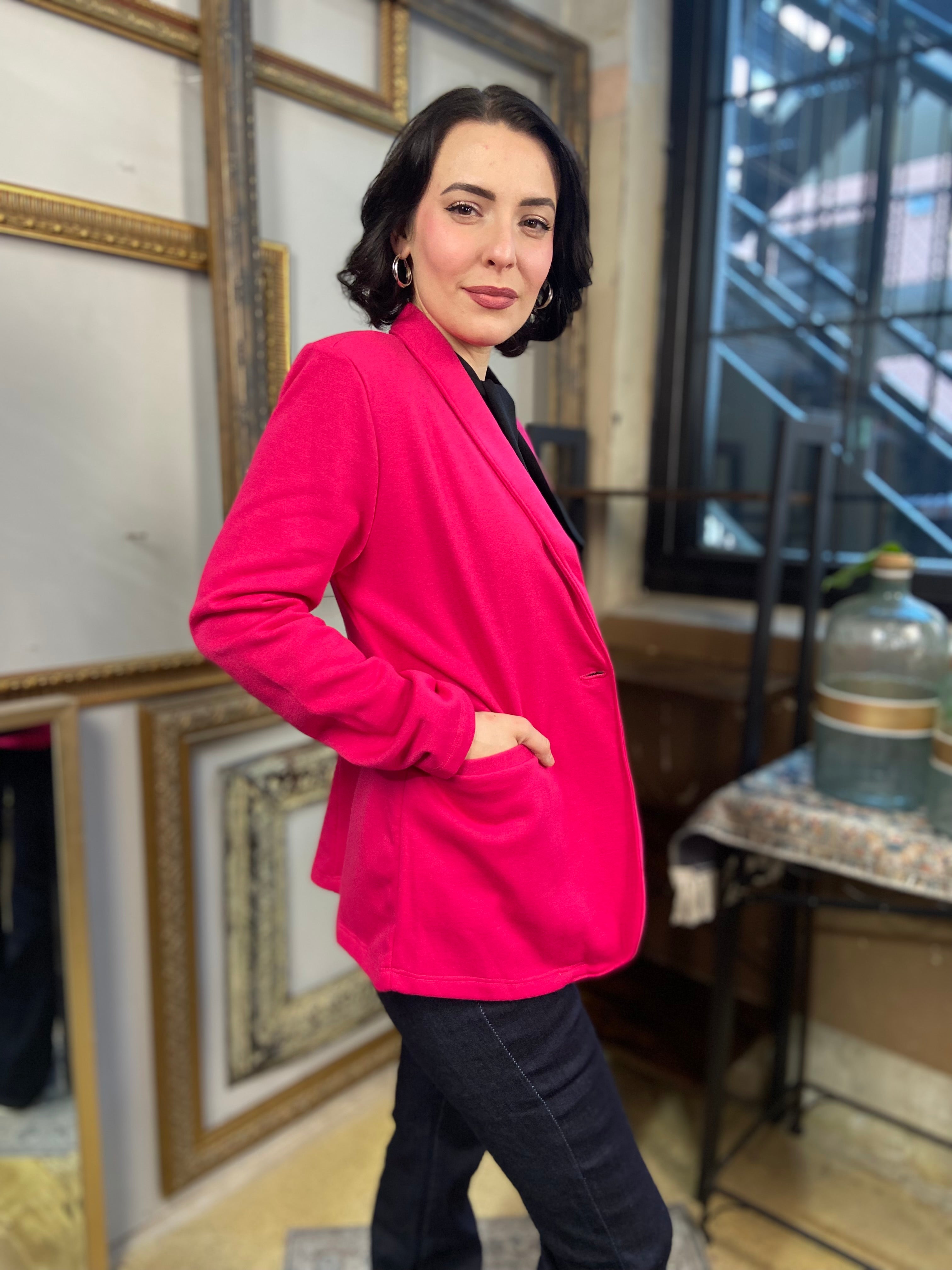 Ellie Pink Blazer With Pockets