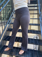 Annie Charcoal Fold Over Leggings - MK Threads Boutique
