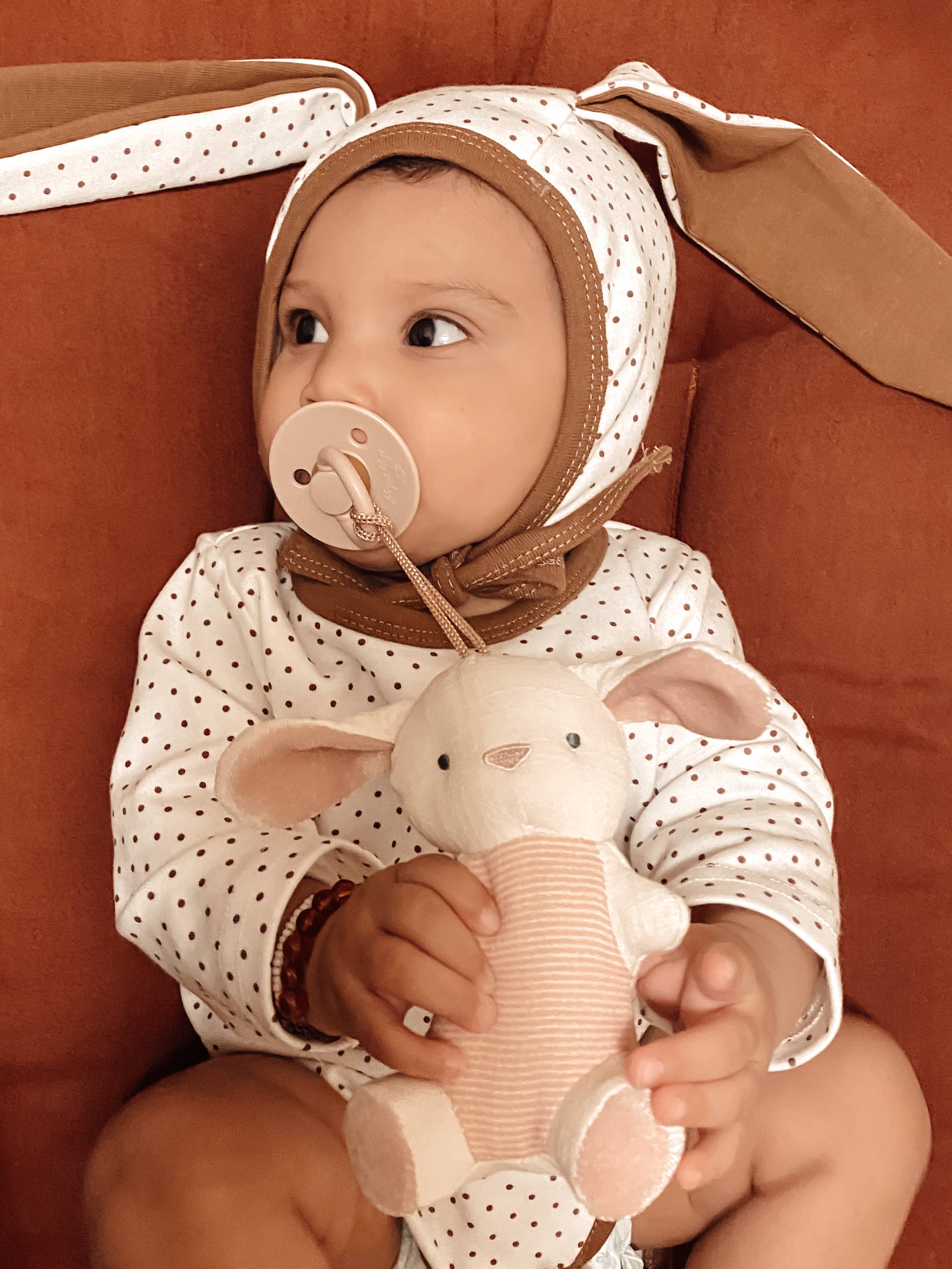 Bitzy Pal Natural Rubber Pacifier & Plush: Bear