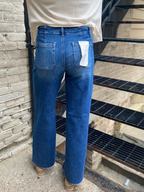 Nicki Mid Rise Wide Leg Dark Wash Risen Jeans