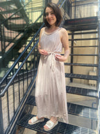 Axel Cream Braided Detail Maxi Dress - MK Threads Boutique