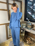 Grace Dusty Blue Long Sleeve & Pant Set