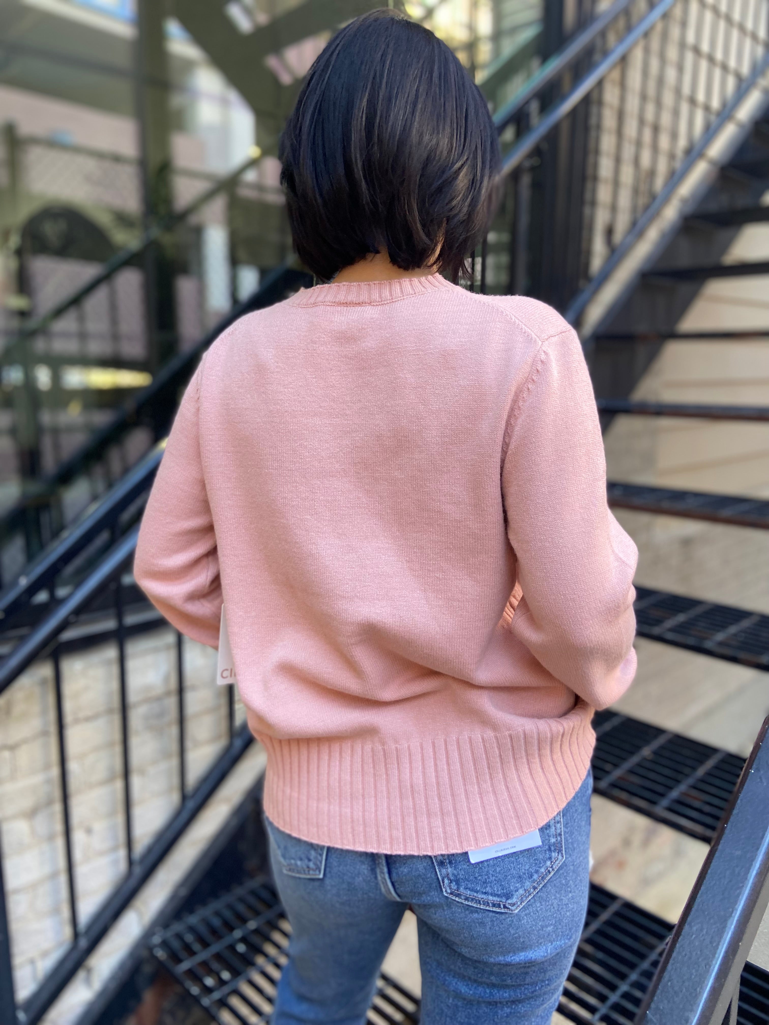 Annie Pink Knit Sweater