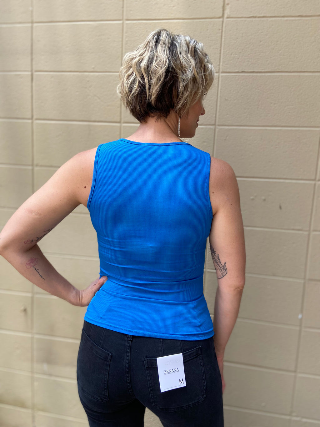 Arline Electric Blue Sleeveless Top - MK Threads Boutique