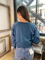 Nancy Dark Teal Crewneck Sweater