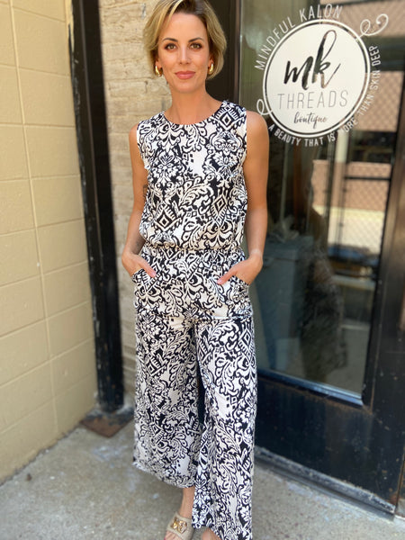 Briseis Black & White Pattern Pants