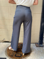 Nico Charcoal Straight Leg Trousers - MK Threads Boutique