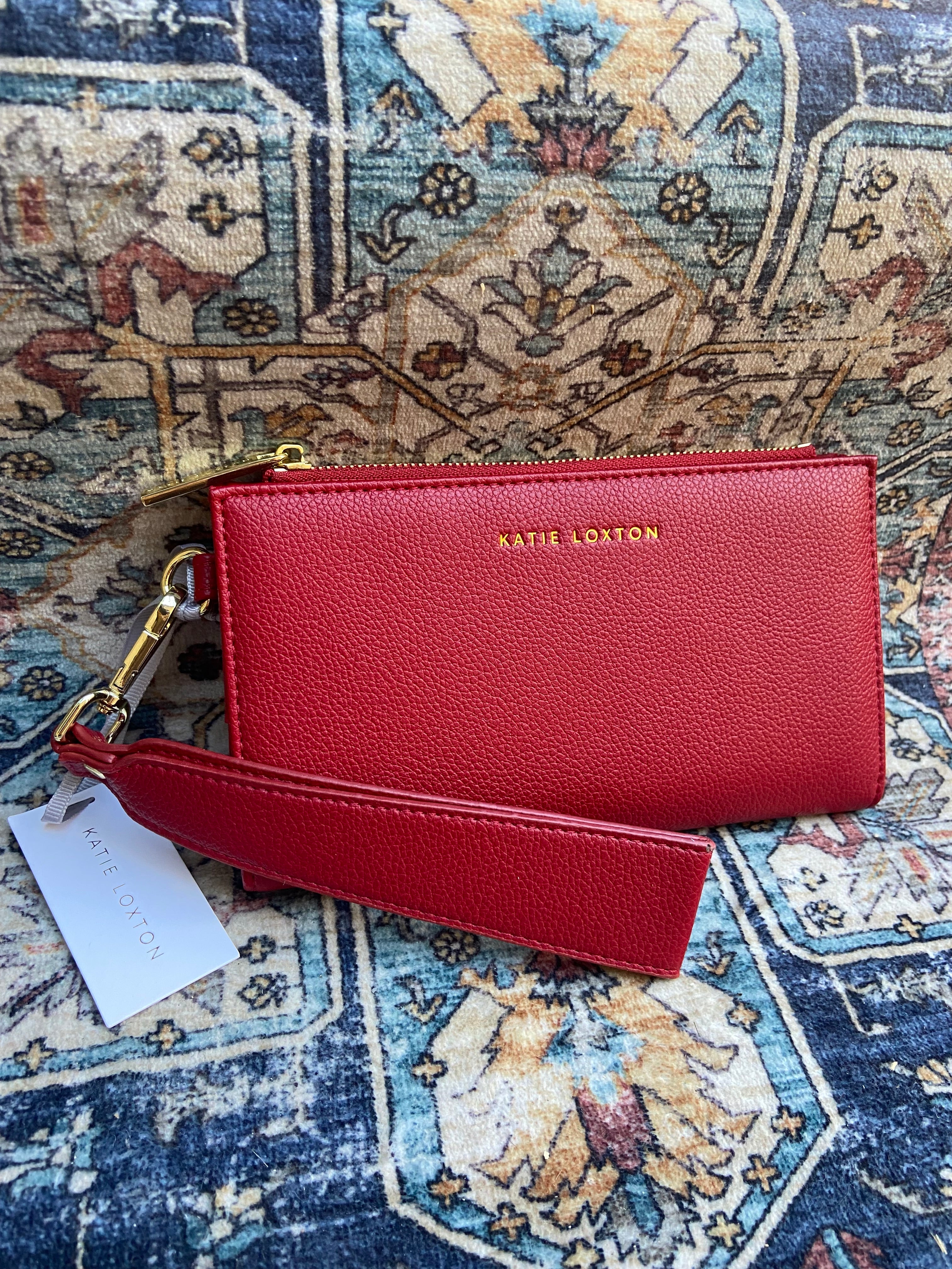 Zana Garnet Red Wristlet Purse