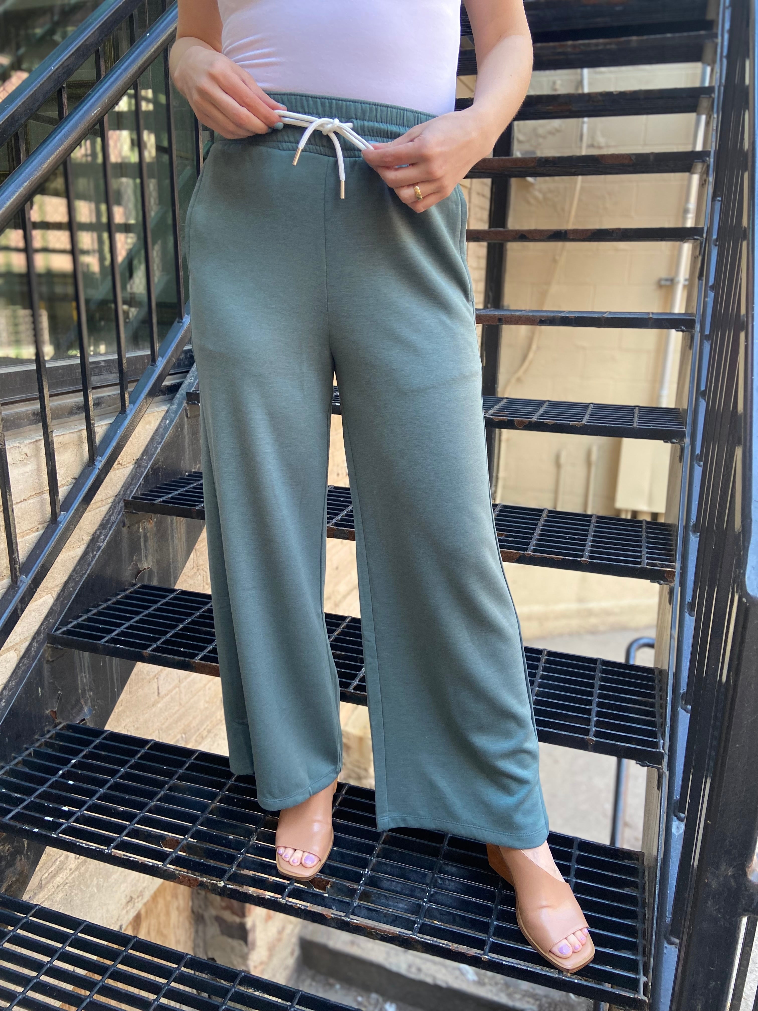 Romi Ash Jade Scuba Drawstring Pants - MK Threads Boutique