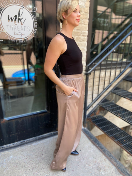 Sally CoCo Satin Wide Leg Pants