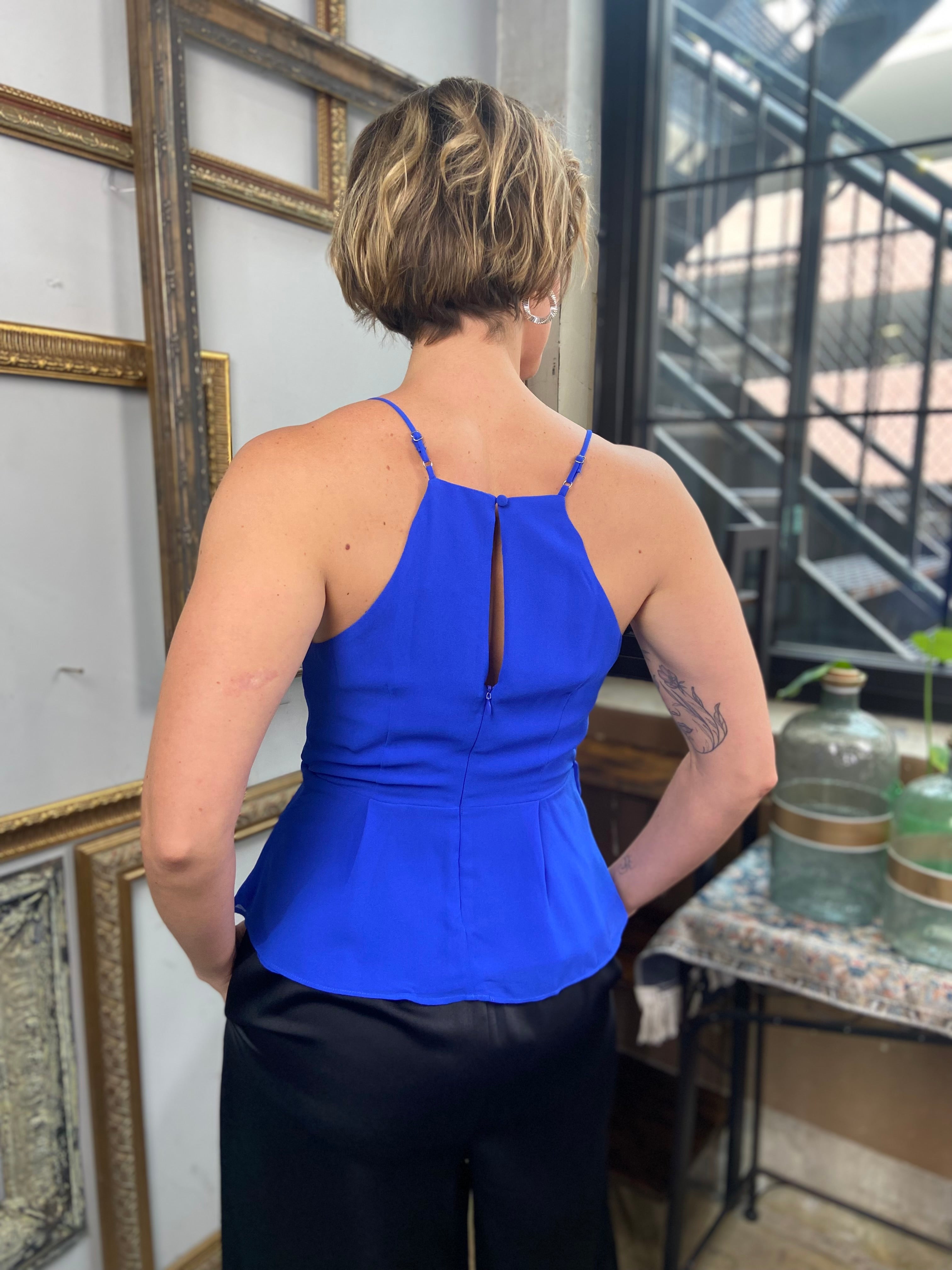 Sally Capri Blue Knot Waist Top - MK Threads Boutique