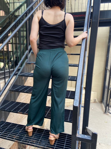 Avis Midnight Green  Drawstring Pants