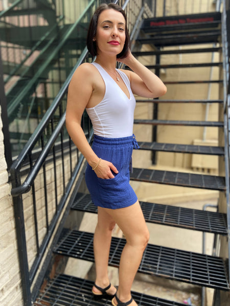 Monroe Navy Shorts
